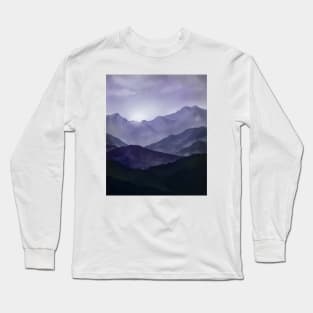 Purple mountain landscape Long Sleeve T-Shirt